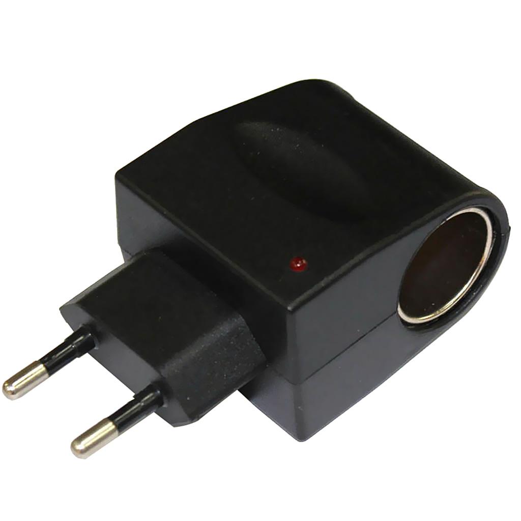 2xEU Plug 110V-220V AC Power to 12V DC Car Cigarette Lighter Converter Adapter