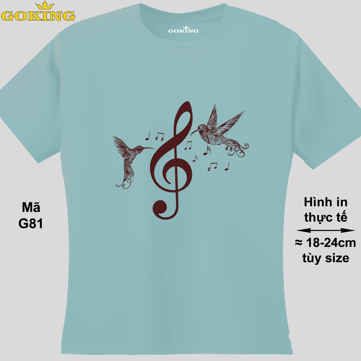 Nốt nhạc, mã G81. Hãy tỏa sáng như kim cương, qua chiếc áo thun Goking siêu hot cho nam nữ trẻ em, áo phông cặp đôi, gia đình, đội nhóm