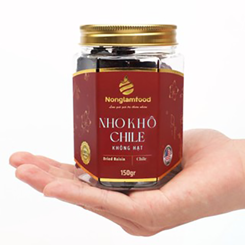 Nho khô Chile không hạt Nonglamfood hũ 150g | Quà tặng cao cấp cho người thân, bạn bè, doanh nghiệp