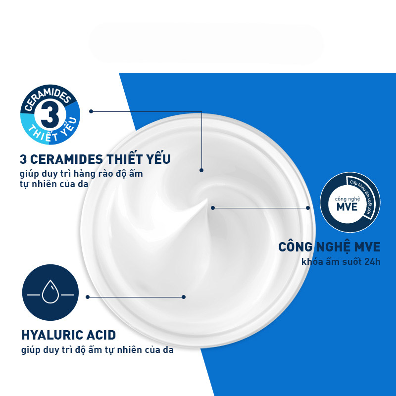 Kem dưỡng ẩm dành cho da khô CeraVe Moisturising Cream 50ml