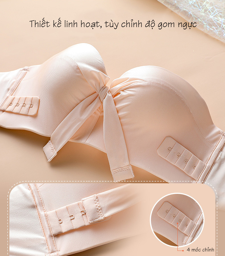 Áo lót quây không dây đệm hơi tùy chỉnh độ nâng- gom ngực B094
