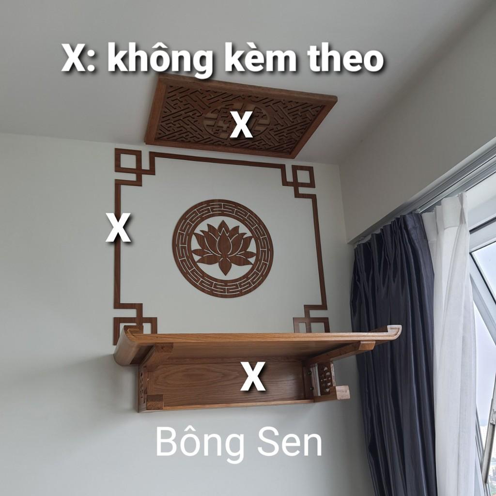 Ốp tròn bàn thờ treo tường, tủ thờ gia tiên, án gian trang trí không gian thờ cúng