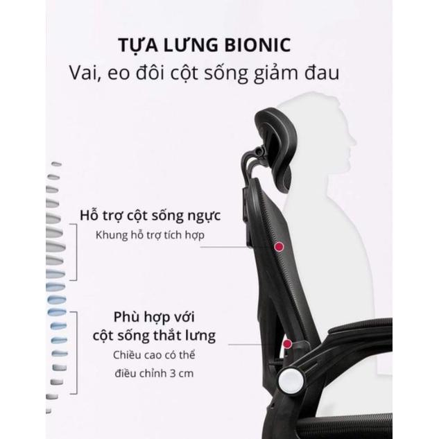 Ghế xoay công thái học tay gập tiênn lợi