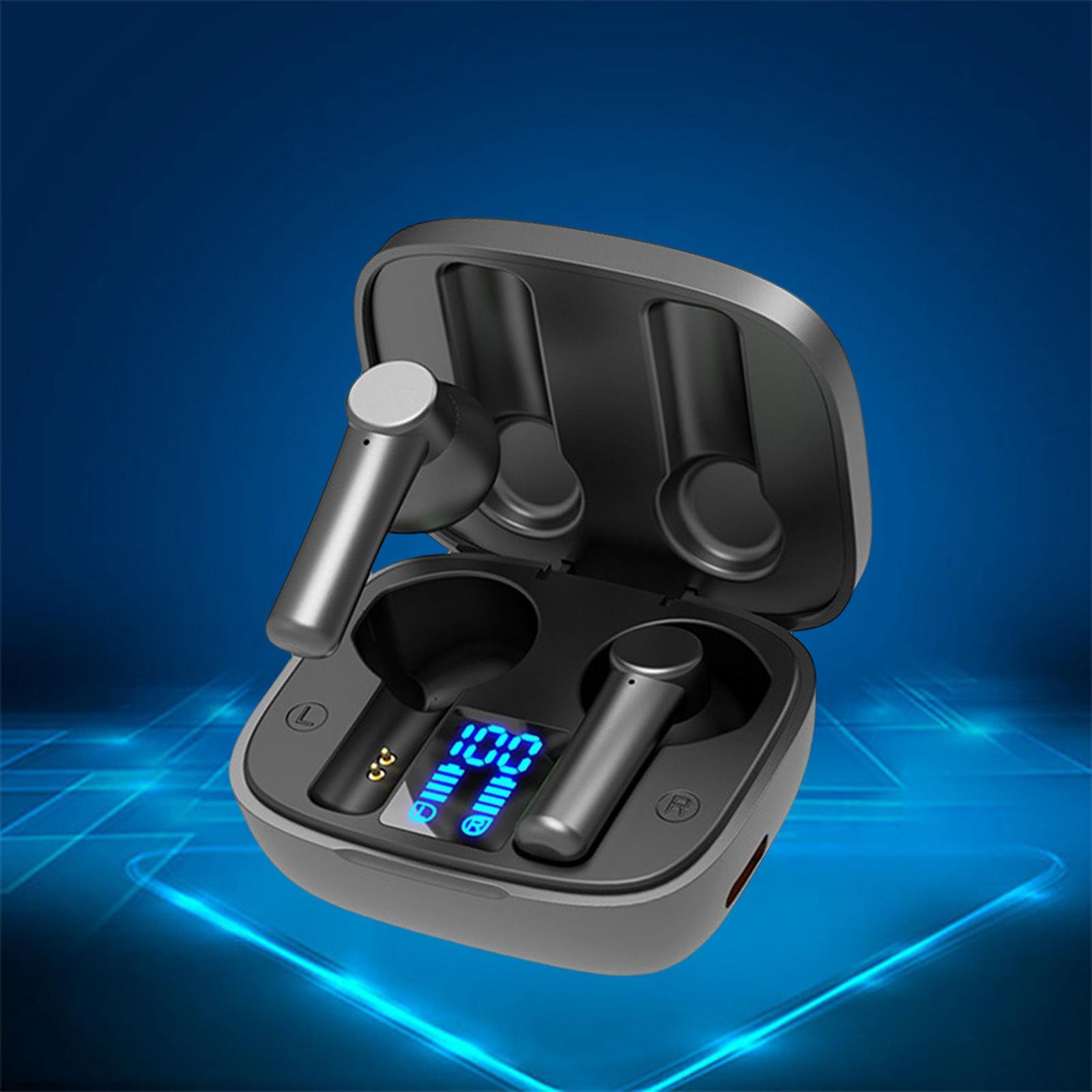 True Wireless Headphones Built in Microphone for Running Black