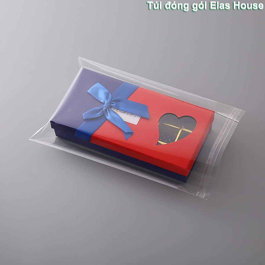 Túi bóng kính trong suốt Food saver bộ 100 túi opp dán miệng đựng quần áo khẩu trang, phụ kiện