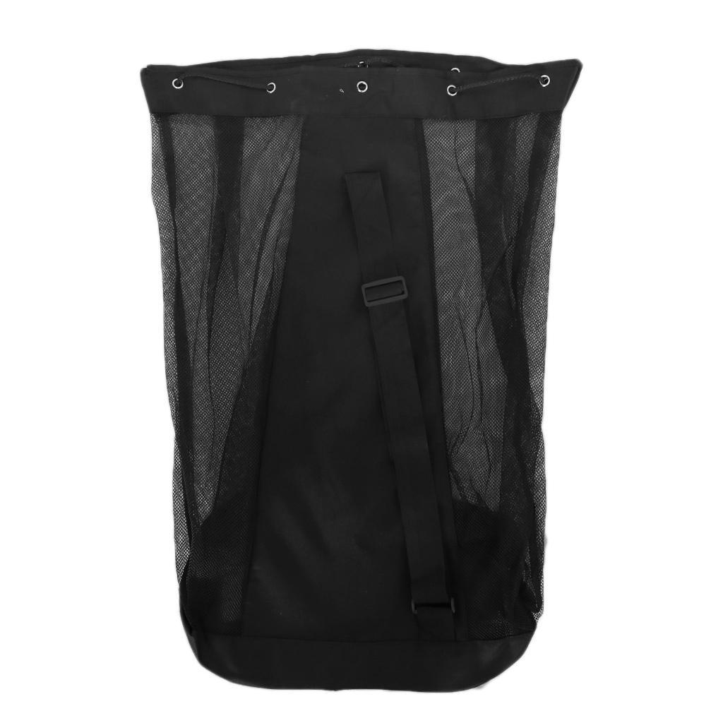 Large Heavy Duty Soccer Ball/Basketball/Volleyball Mesh Bag Adjustable Shoulder Belt