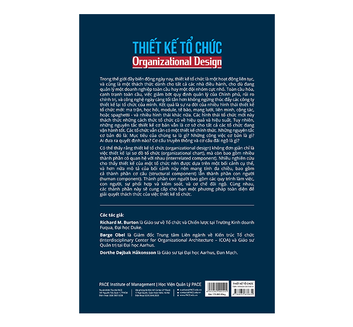 THIẾT KẾ TỔ CHỨC (Organizational Design) - Richard M. Burton, Børge Obel, Dorthe Døjbak Håkonsson - Mai Chí Trung dịch - (bìa cứng)