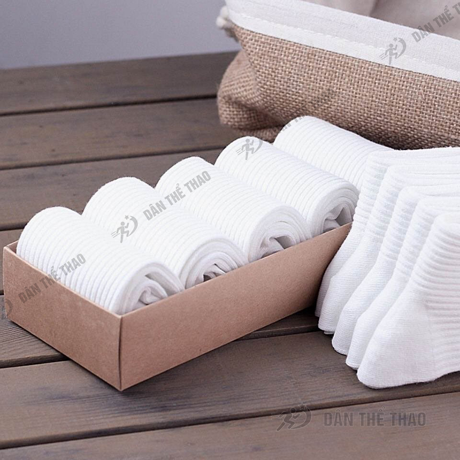 Tất vớ nam nữ màu trơn chất liệu vải Cotton co giãn bốn chiều phong cách hiện đại