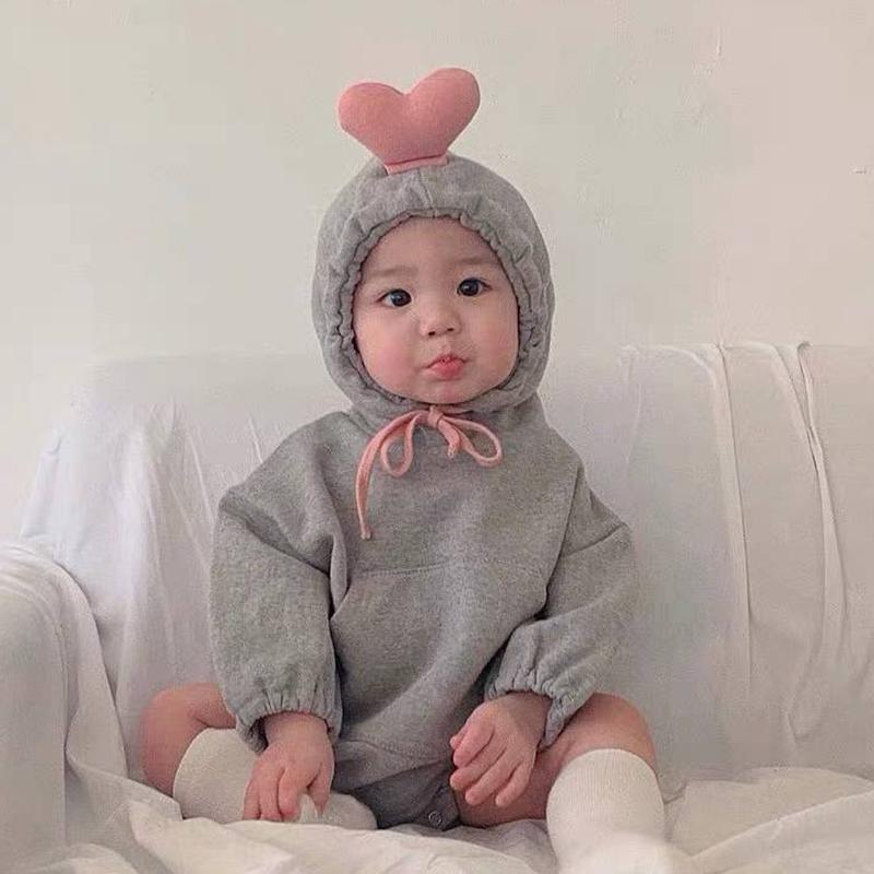 Trái Tim Hoạt Hình Cho Bé Trai Bé Gái Xuân Chắc Chắn 2021 Áo Khoác Cotton Áo Liền Quần Bodysuit Áo Liền Quần Trẻ Em Quần Áo Cho Trẻ Sơ Sinh Từ 0 Tuổi