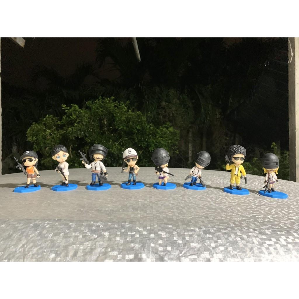 Bộ 8 mô hình chibi Pubg siêu cute 8 cm