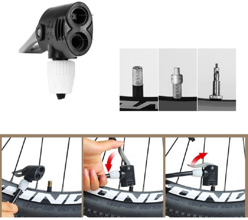 Bơm Xe Chân Đứng Có Đồng Hồ Đo Áp Suất