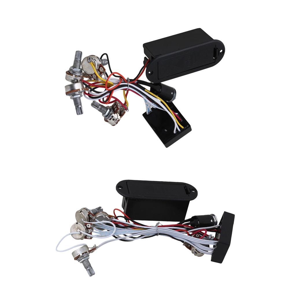 2 Band +3 Band Electric Guitar Bass Active Equalizer Preamp Circuit Pickup