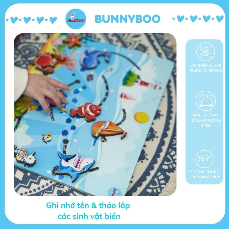 Bảng Bận Rộn Busy board Đại dương Đồ chơi giáo dục xếp hình thông minh phát triển kĩ năng cho bé BUNNYBOO