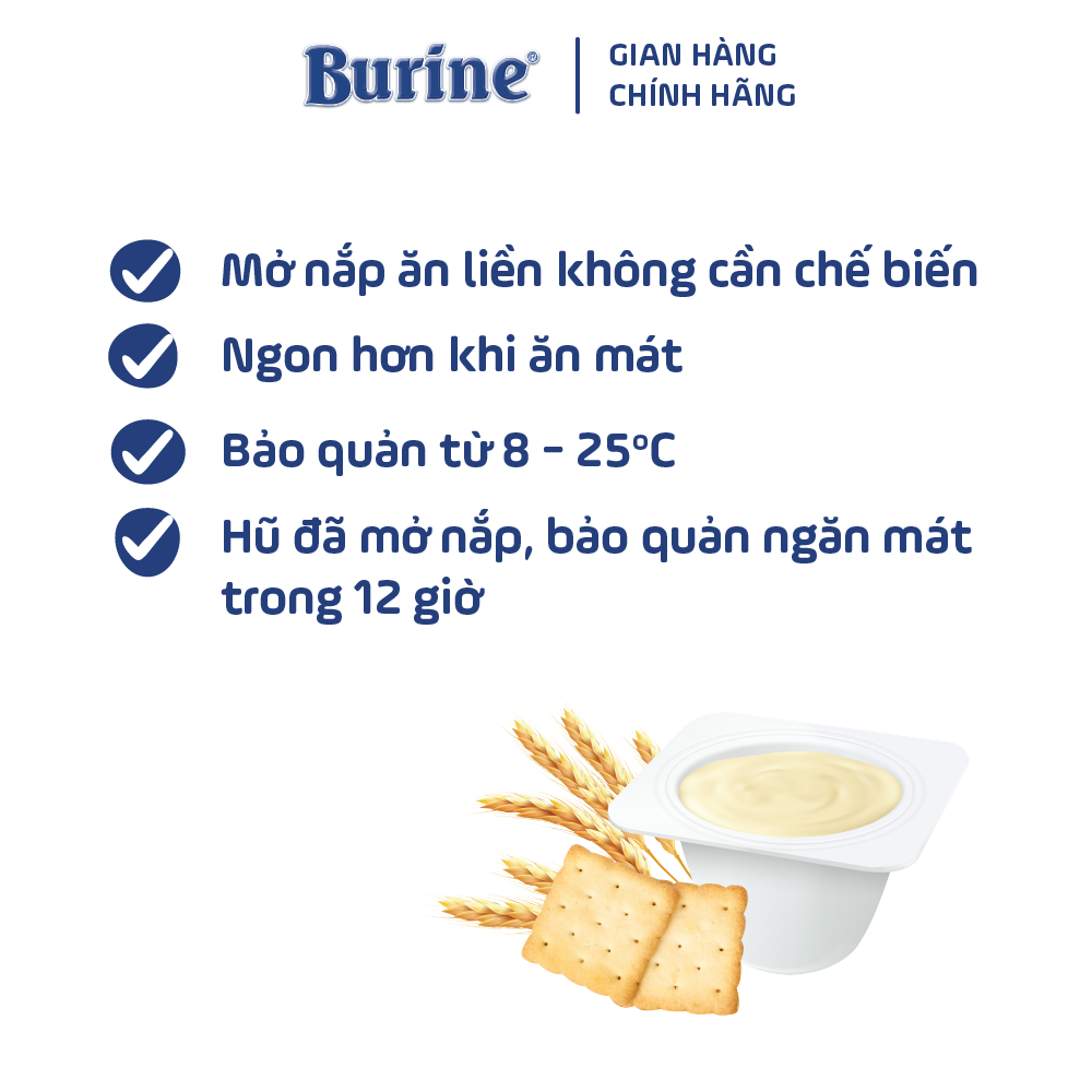 Cháo sữa ăn dặm Burine vị Bích Quy - Nhập khẩu Đức dành cho trẻ từ 6 tháng tuổi