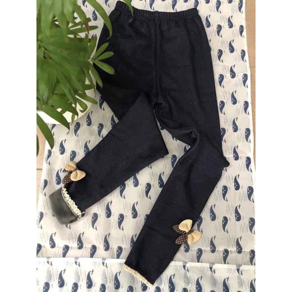 Quần legging giả bò lót lông ấm áp cho bé