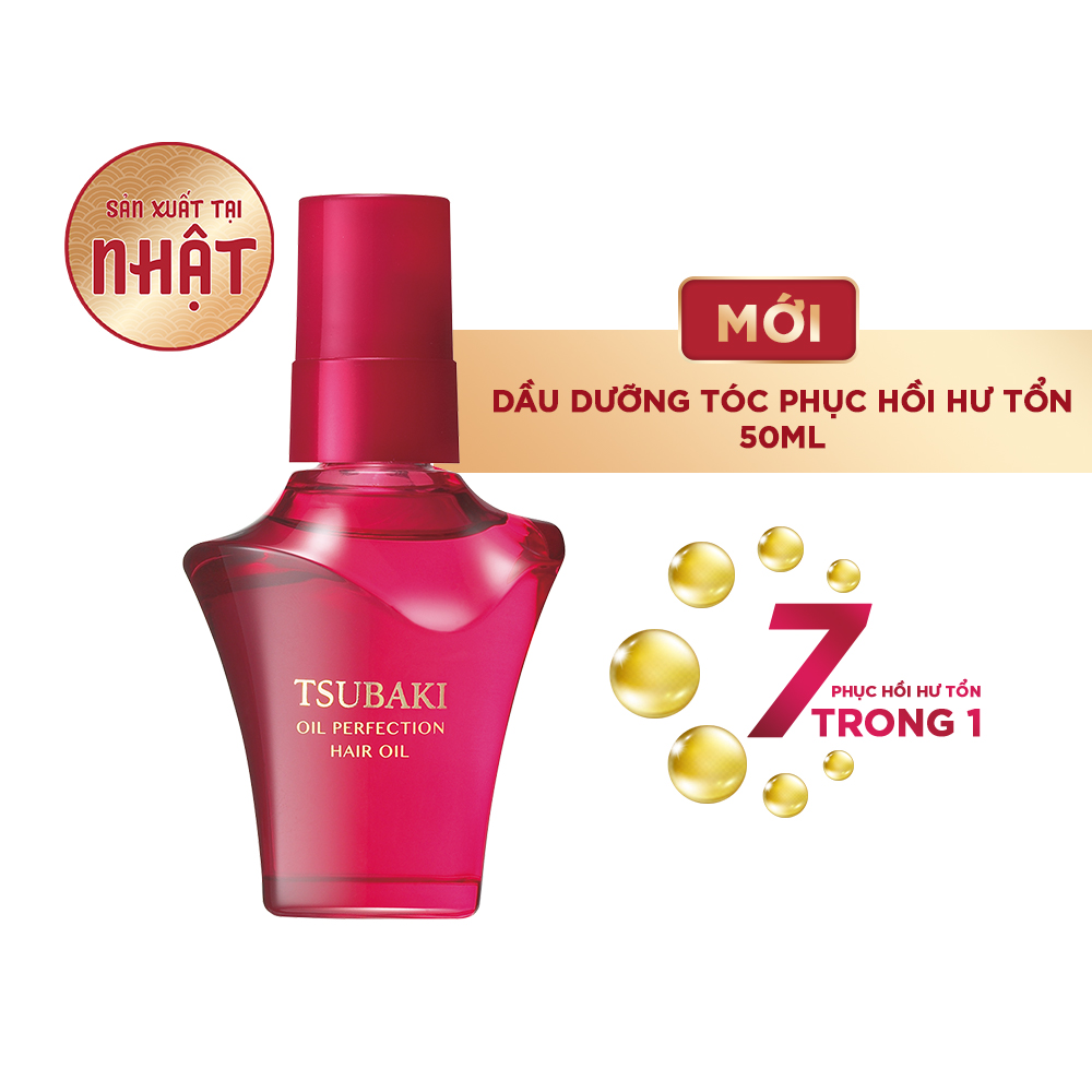 Dầu dưỡng tóc Phục hồi hư tổn 50mL - TSUBAKI OIL PERFECTION HAIR OIL 50ML