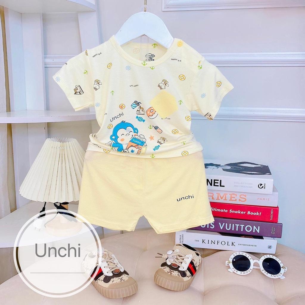 bộ ngắn unchi thun lạnh tay kẻ 2022