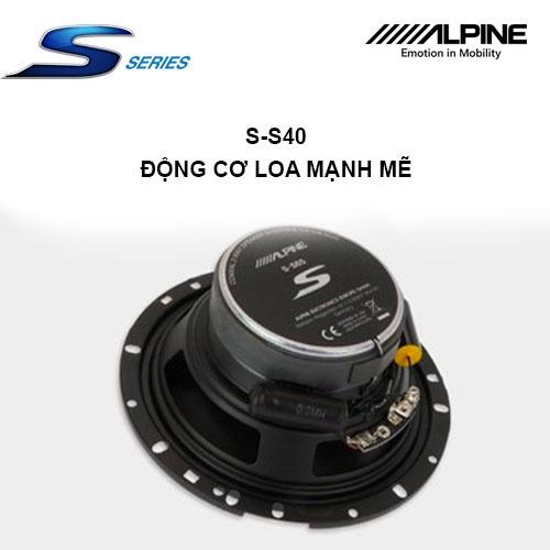 S-S40 Loa xe hơi đồng trục 2 chiều 4 inch chính hãng Alpine