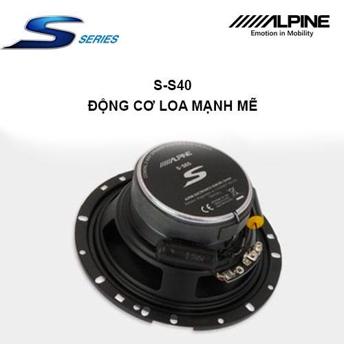 S-S40 Loa xe hơi đồng trục (toàn dải) 2 chiều 4 inch chính hãng Alpine