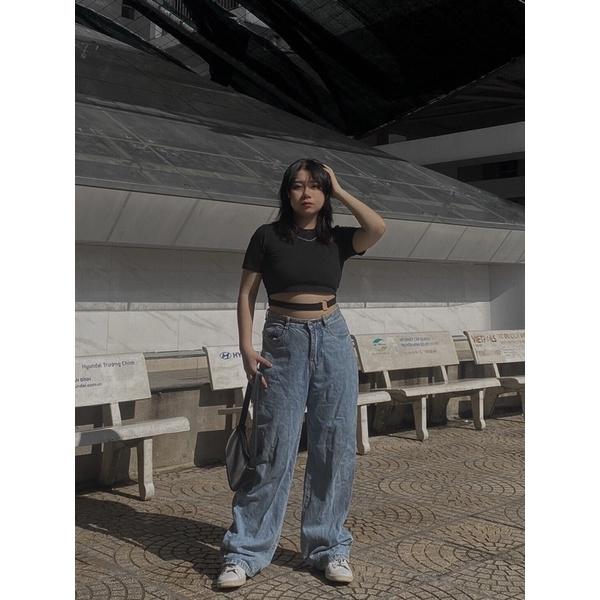 Áo croptop khoen
