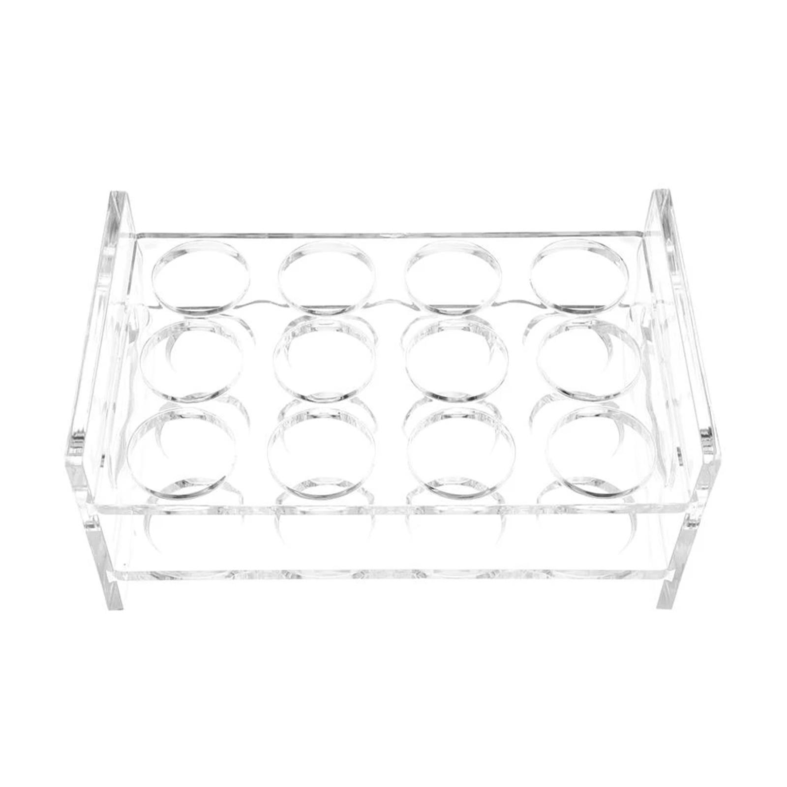 Acrylic Cup Rack Durable Unique Drinkware Portable 12 Round Holes for Party