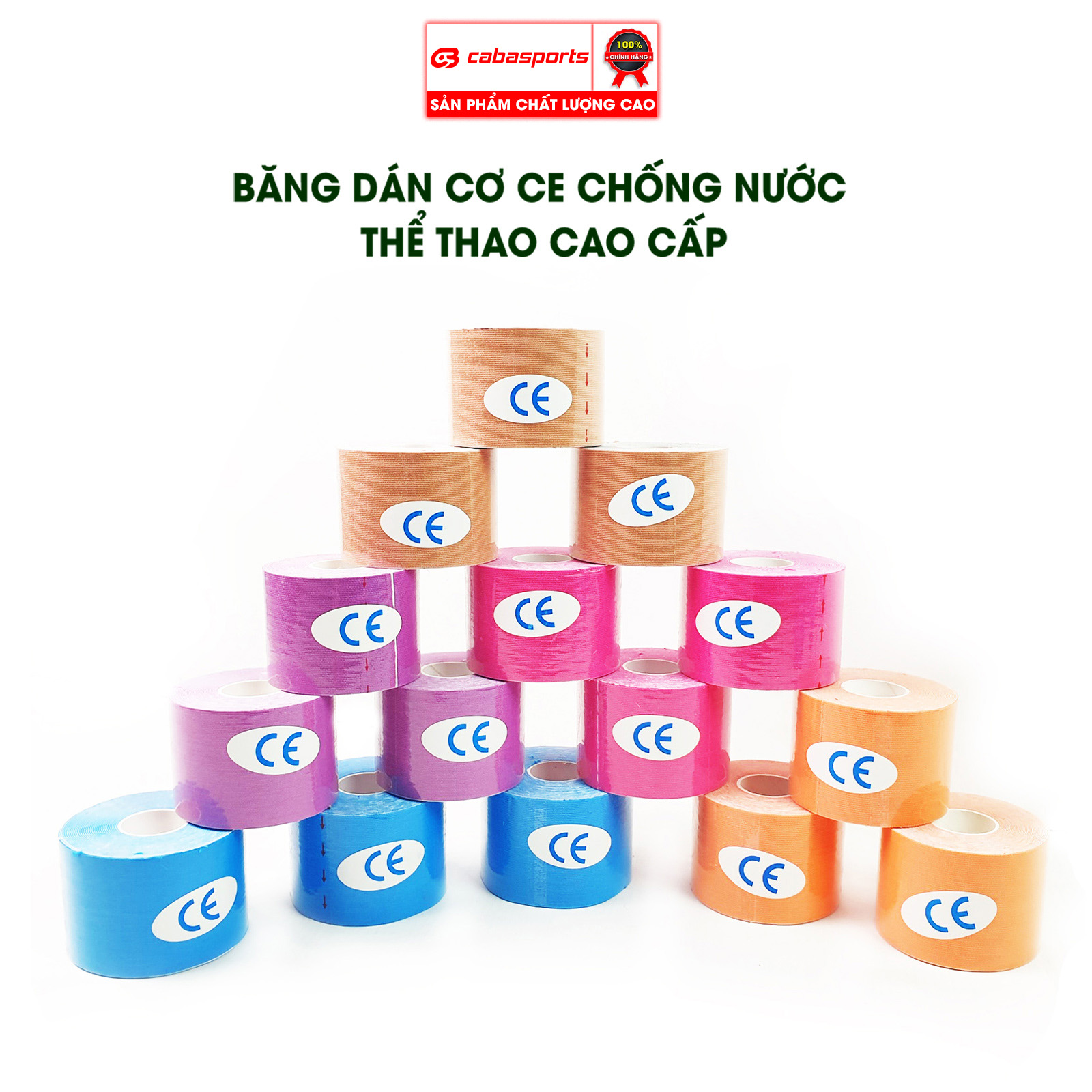 Băng keo thể thao đá bóng, bóng chuyền, cầu lông, băng dán cơ thể thao hỗ trợ chấn thương