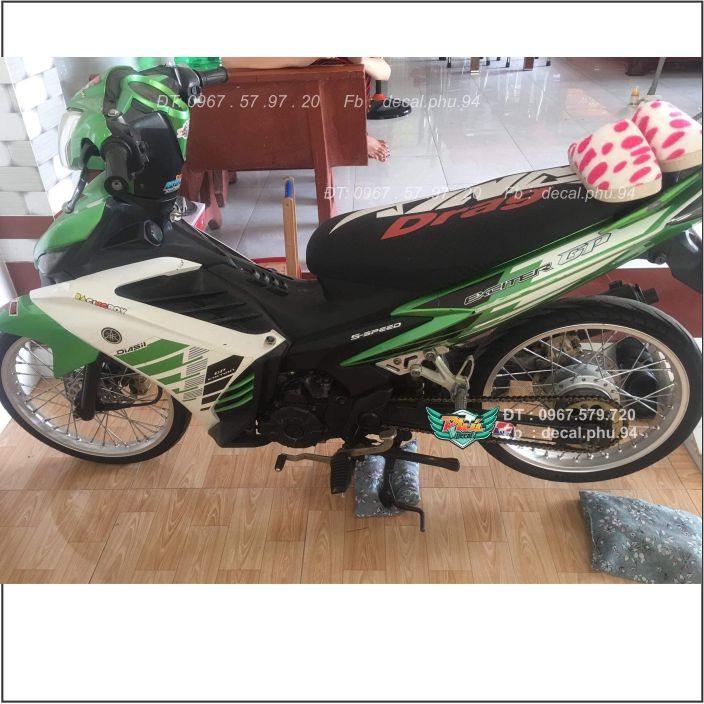 Tem Rời Exciter 135 Trắng Xanh Lá Giả Zin