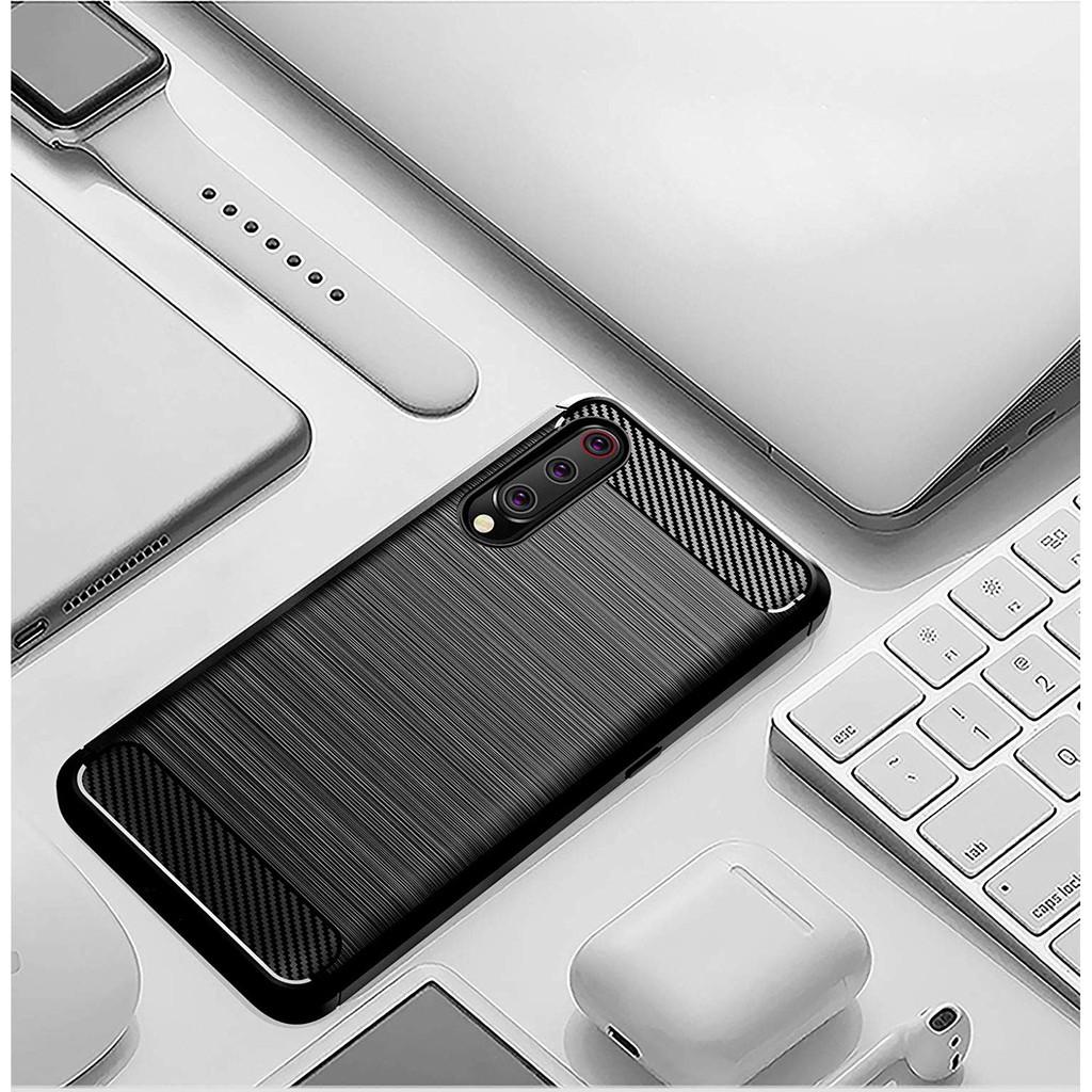 Ốp lưng cho Xiaomi Mi 9 SE dẻo Carbon phay xước chống sốc chống vân