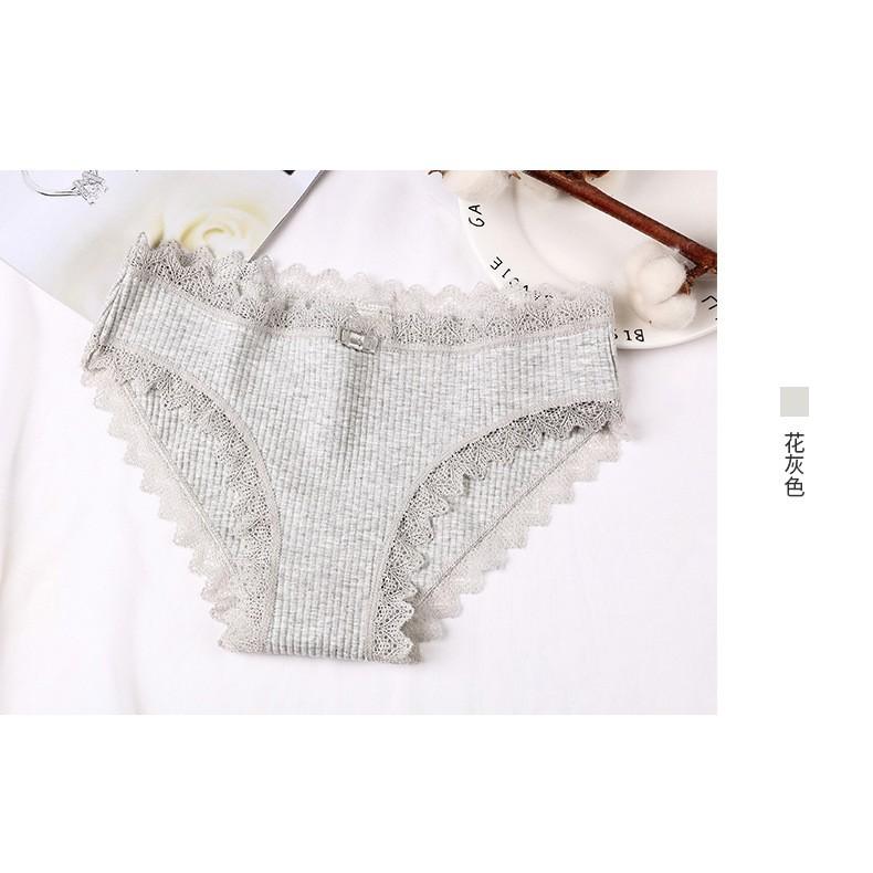 Quần lót nữ sợi bông viền ren