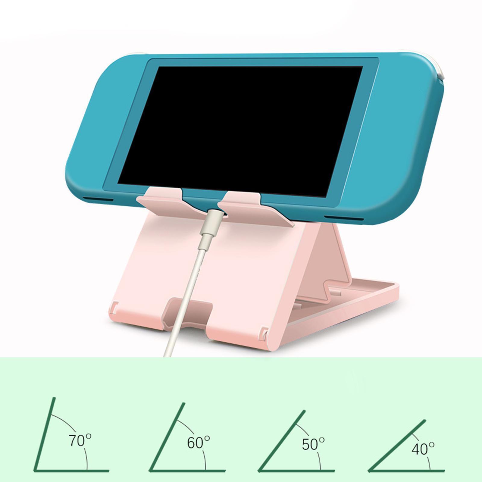 Foldable Console Holder Stand Charging Dock Station Display Multi-Angle Adjustable Accessories for Switch Lite for Animal Crossing Tablet Desktop