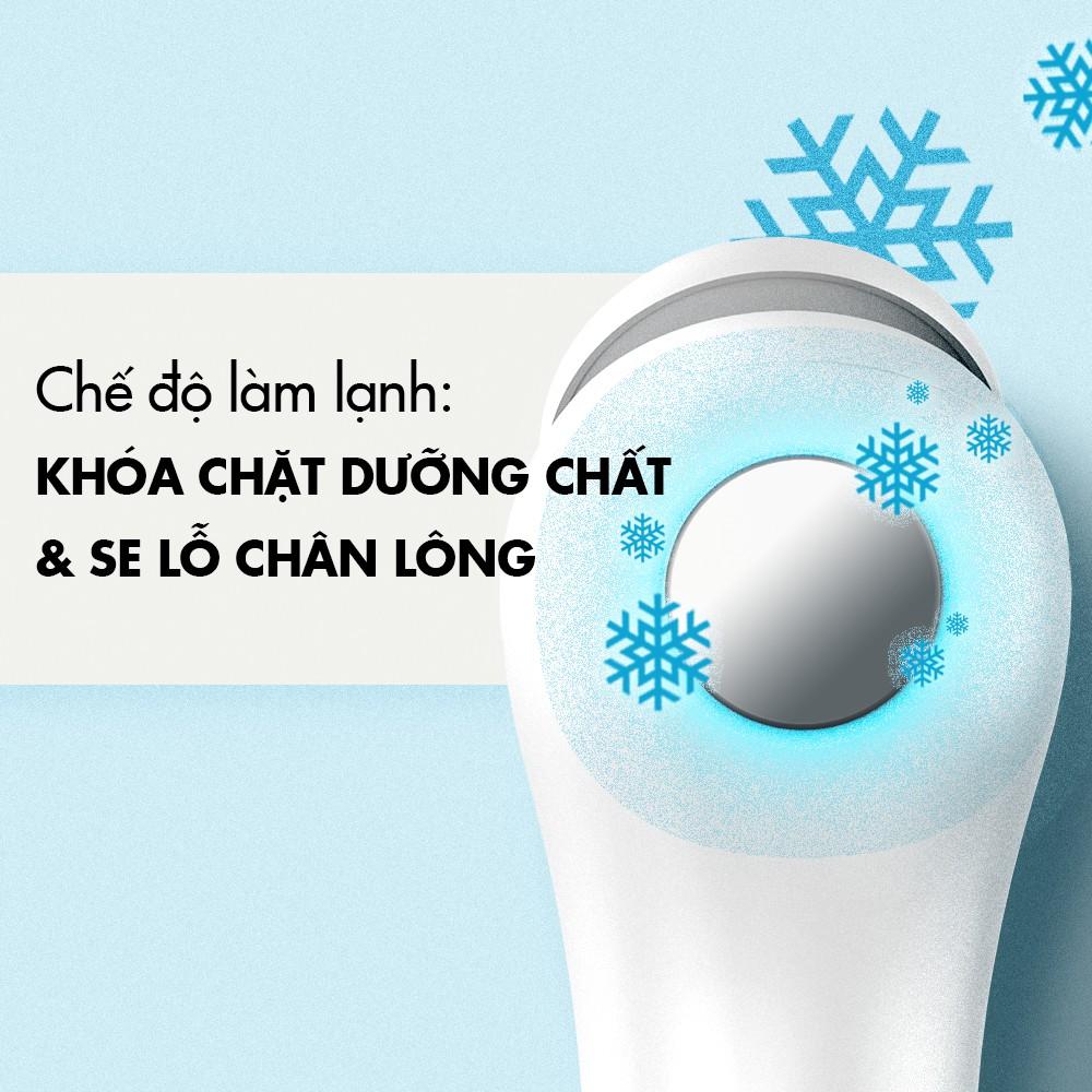 Máy Đẩy Tinh Chất Halio Ion Hot &amp; Cool Beauty Device Nâng Cơ Mặt - Màu White