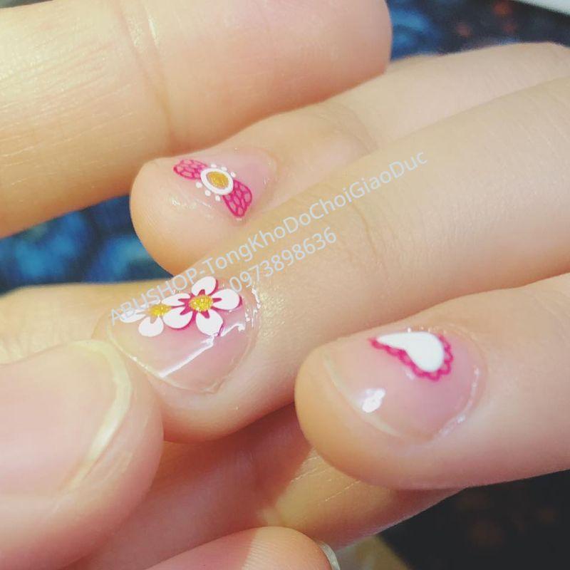 Dán Móng Tay Không Thấm Nước, Không Phai, An Toàn Dễ Thương