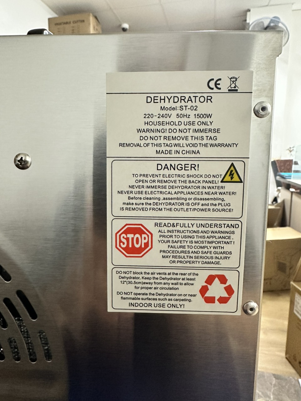 Máy sấy thực phẩm 16 khay inox 100 Lít Thương hiệu Mỹ Septree ST-02, Công suất 1500W - Hàng nhập khẩu (Bảo hành 12 Tháng)