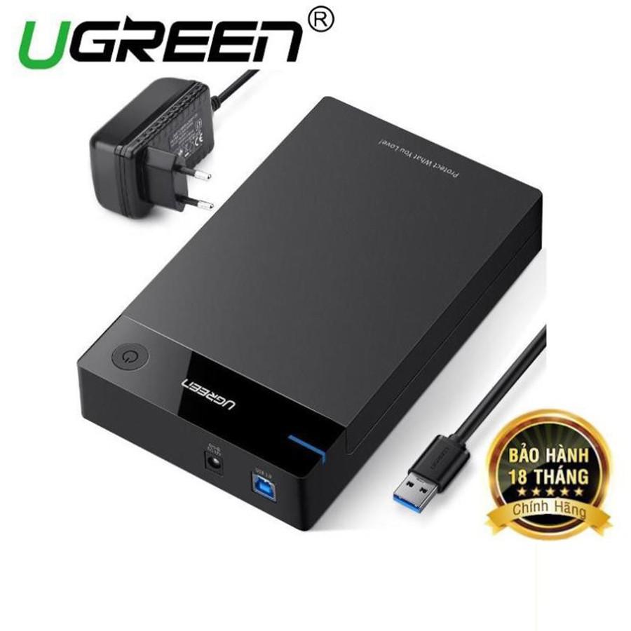 Ugreen 50422 - Hộp đựng ổ cứng 3.5 inch hỗ trợ 10 TB chính hãng - Hàng Chính Hãng