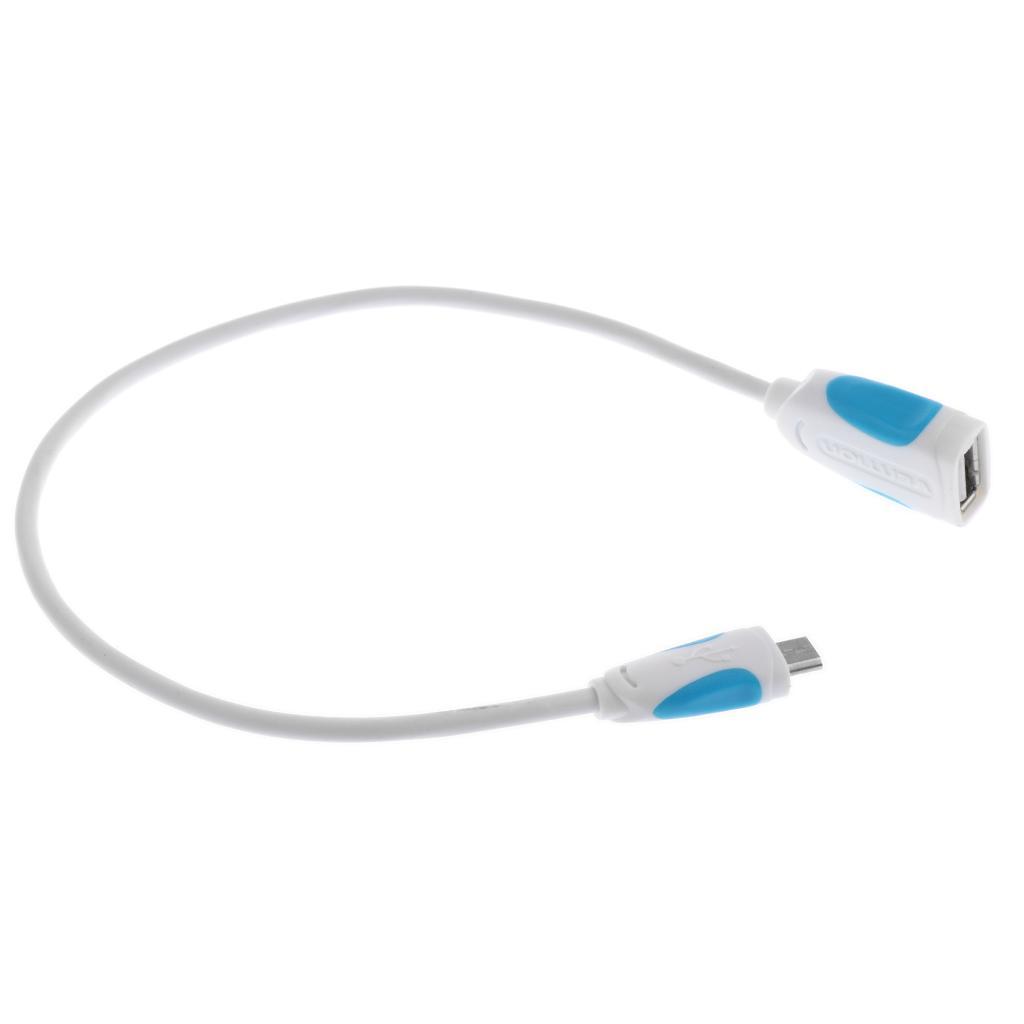 Micro USB Male to USB Female Converter OTG Adapter Cable Cord 25cm