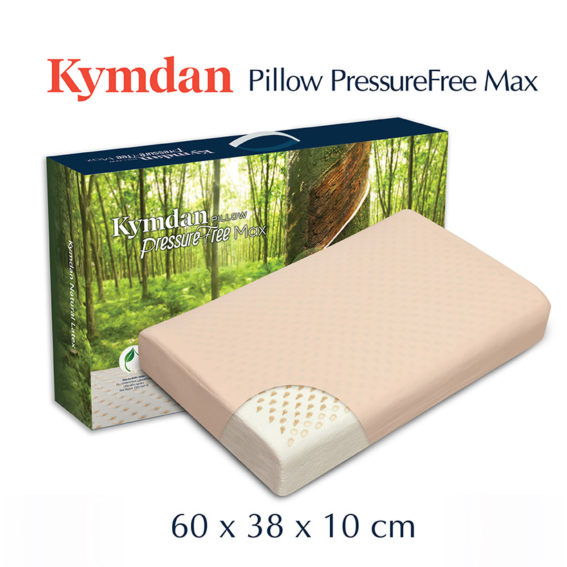 Gối cao su thiên nhiên Kymdan Pillow PressureFree Max 60 x 38 x 10 cm