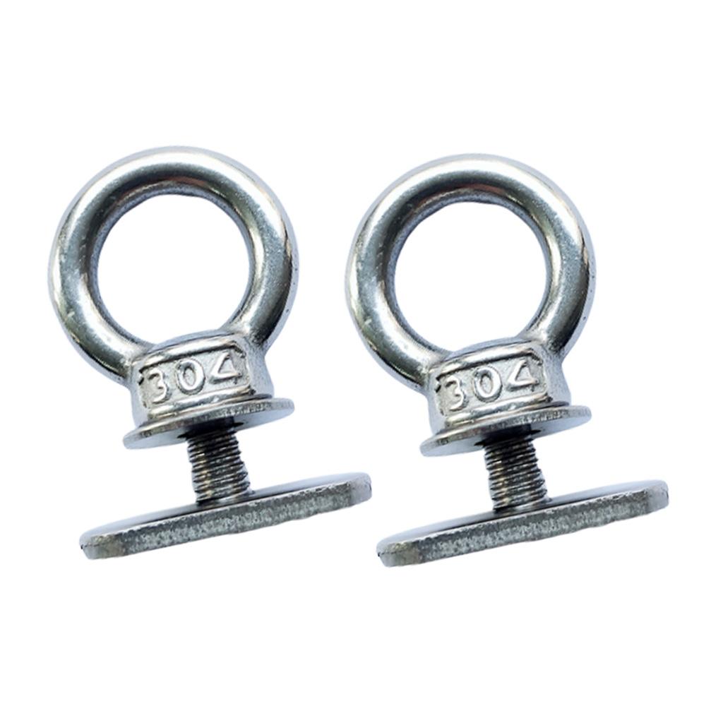 Kayak Boat Rail Mount Base Track Tie Down Eyelet Screw Nut Fishing Rod Holder