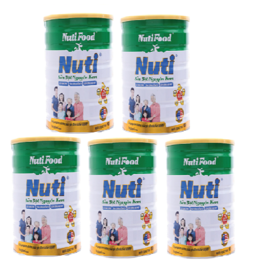 Combo 2 hộp Sữa bột nguyên kem của NutiFood dinh dưỡng hàng ngày cho mọi người (900g/hộp)