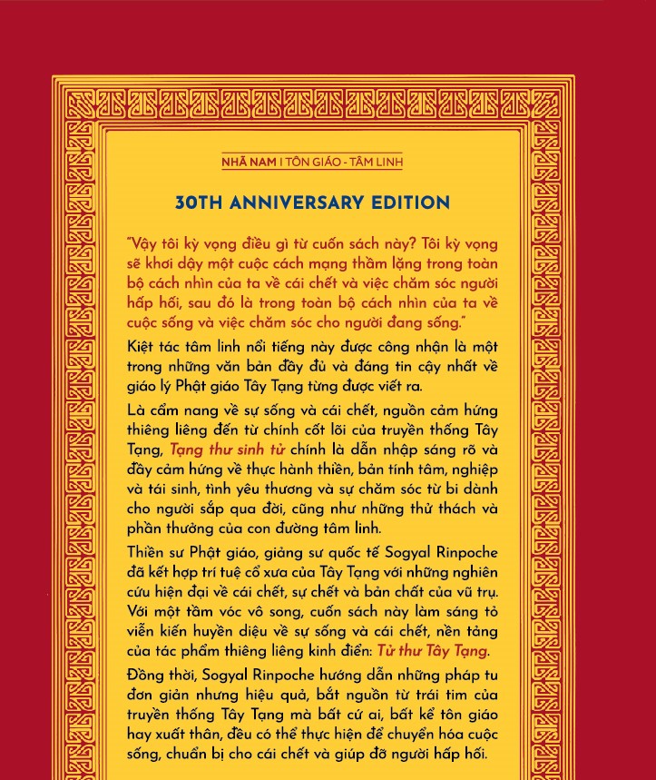 Sách - Tạng thư sinh tử: The tibetan book of living anh dying (Sogyal Rinpoche) (Nhã Nam Official)