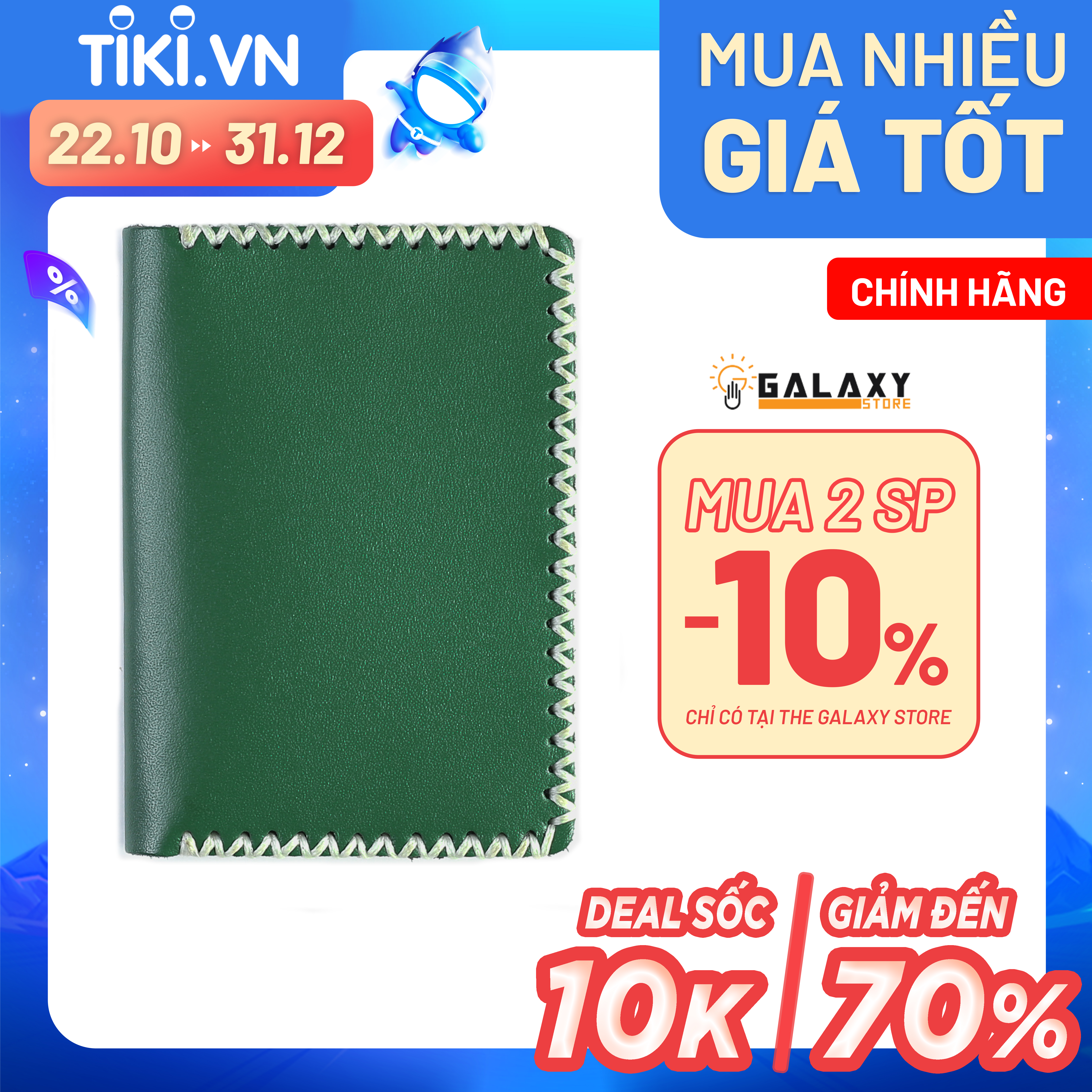 Ví Bóp Nam Nữ Nhỏ Mini Handmade Da Bò Thật Galaxy Store GVM - Hàng Chính Hãng