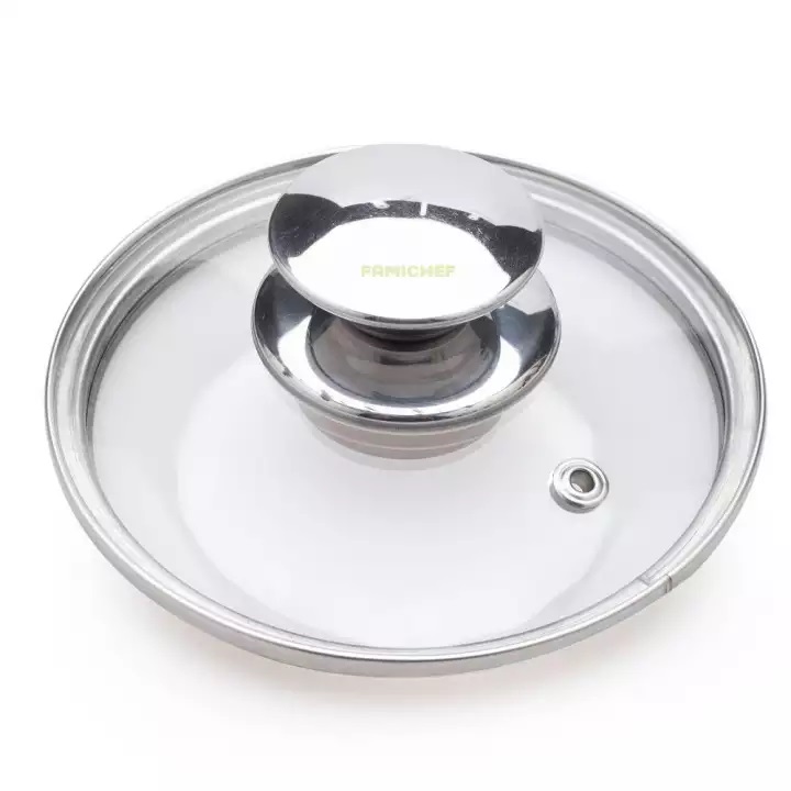 Quánh inox nắp kính 3 đáy FiveStar FSQ12001 12cm