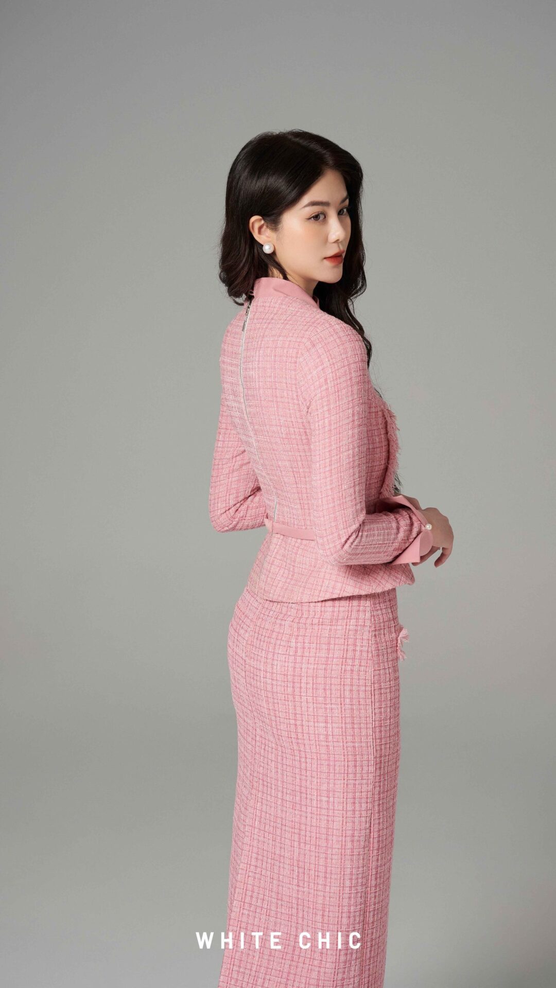 Chân váy ôm chữ A vừa vặn tôn dáng FELICITY thiết kế cao cấp WHITE CHIC