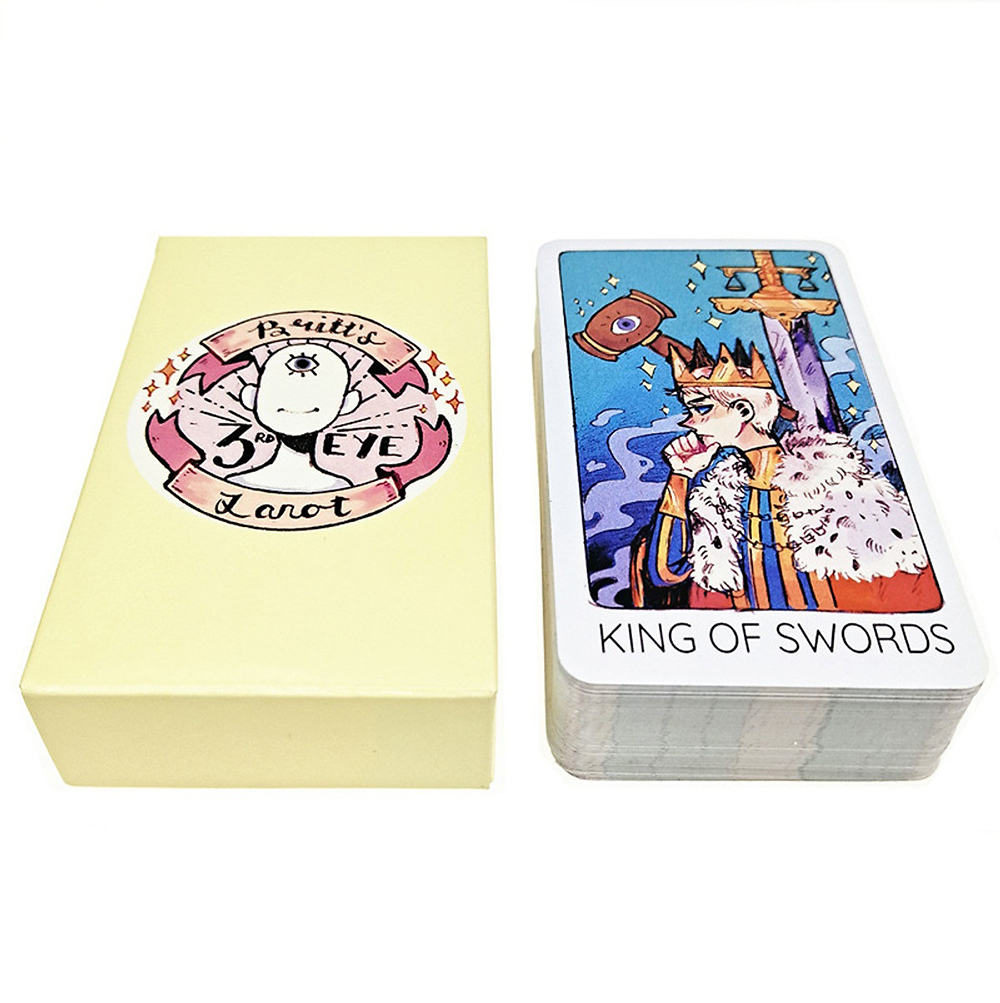 [Size Gốc] Bài Tarot Britt's Third Eye 78 Lá 7x12 Cm Phủ UV Bóng Giấy Dày Dặn Đá Thanh Tẩy