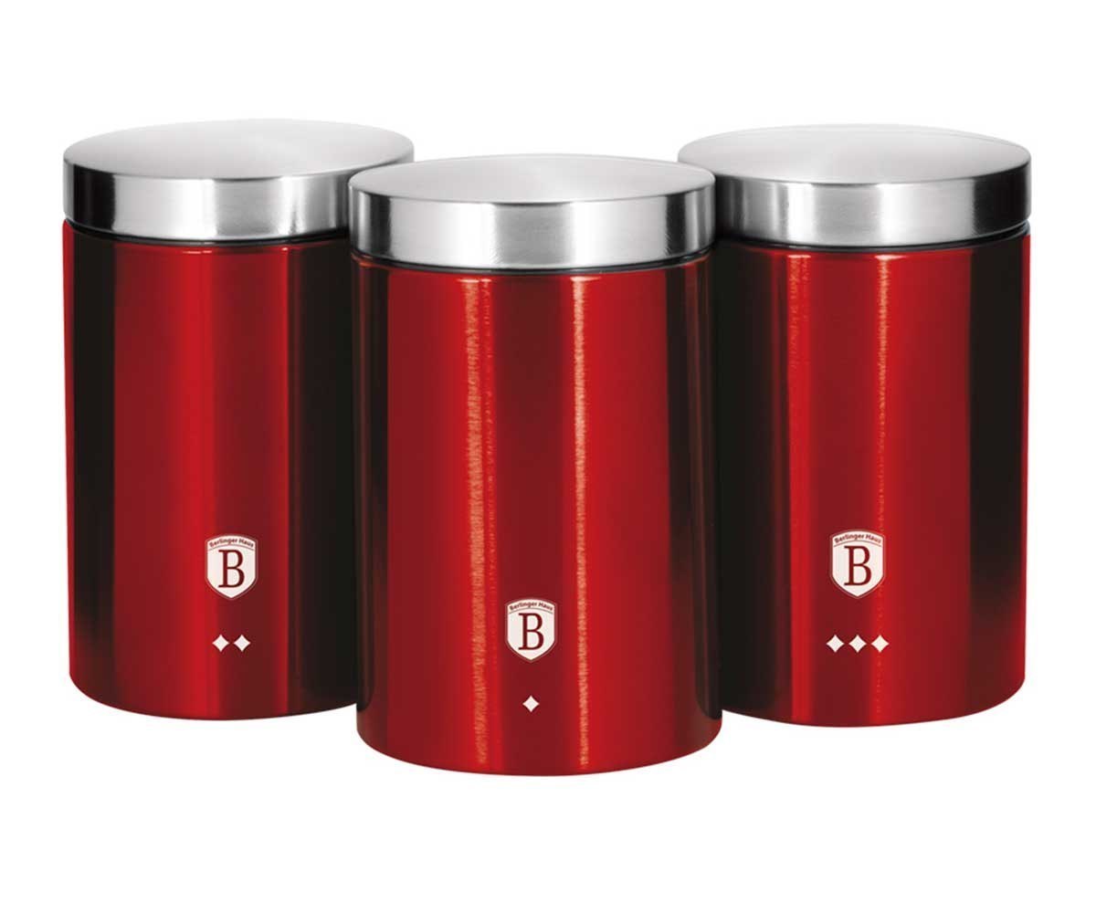 Bộ 3 hộp đựng Berlinger Haus BH/1343 - màu đỏ