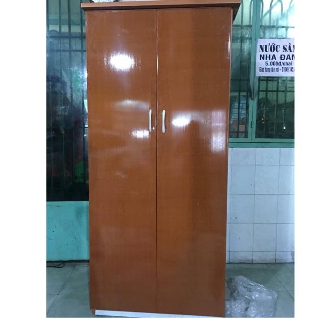 Tủ nhựa đài loan 2 buồng cao 1m85 vân gỗ