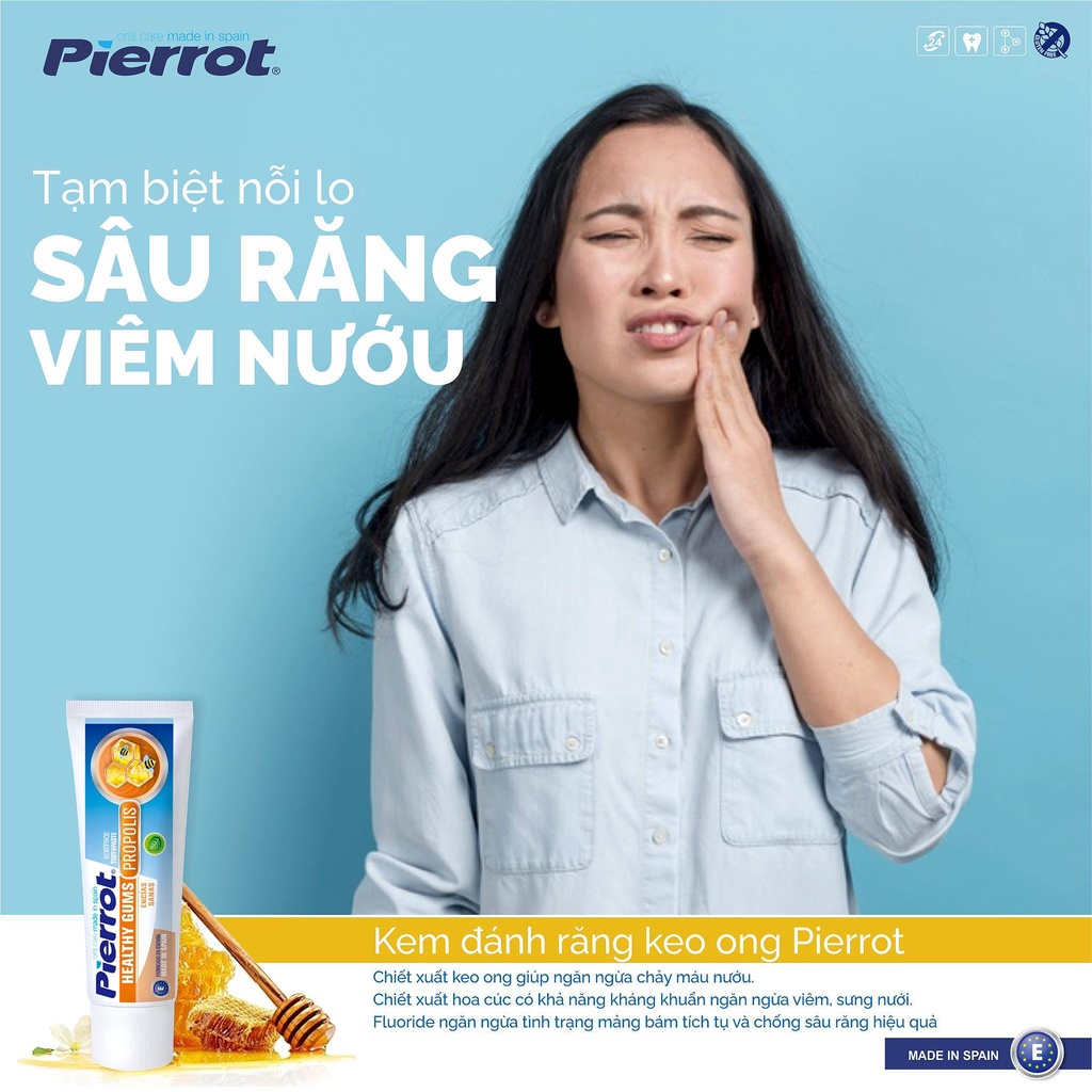 Kem đánh răng chắc khỏe nướu Pierrot 75ml