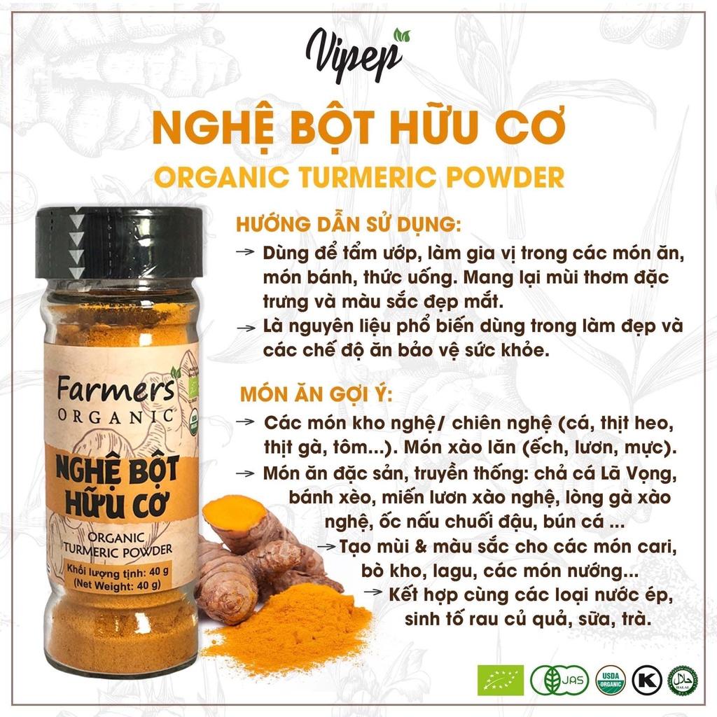 Tinh bột nghệ hữu cơ nguyên chất FarmersOrganic 40g - Dùng làm đẹp, làm gia vị nấu ăn, tốt cho sức khỏe