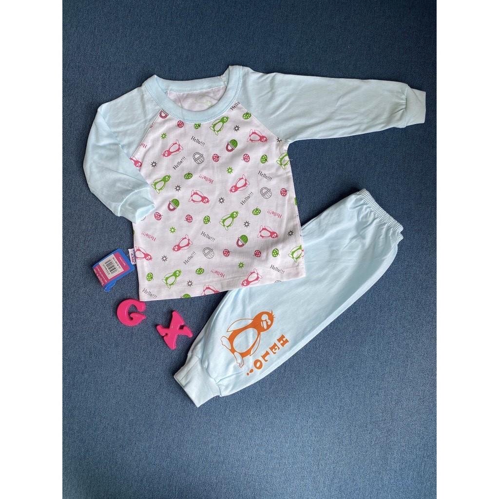 Đồ bộ cotton tay dài bo bé trai, bé gái