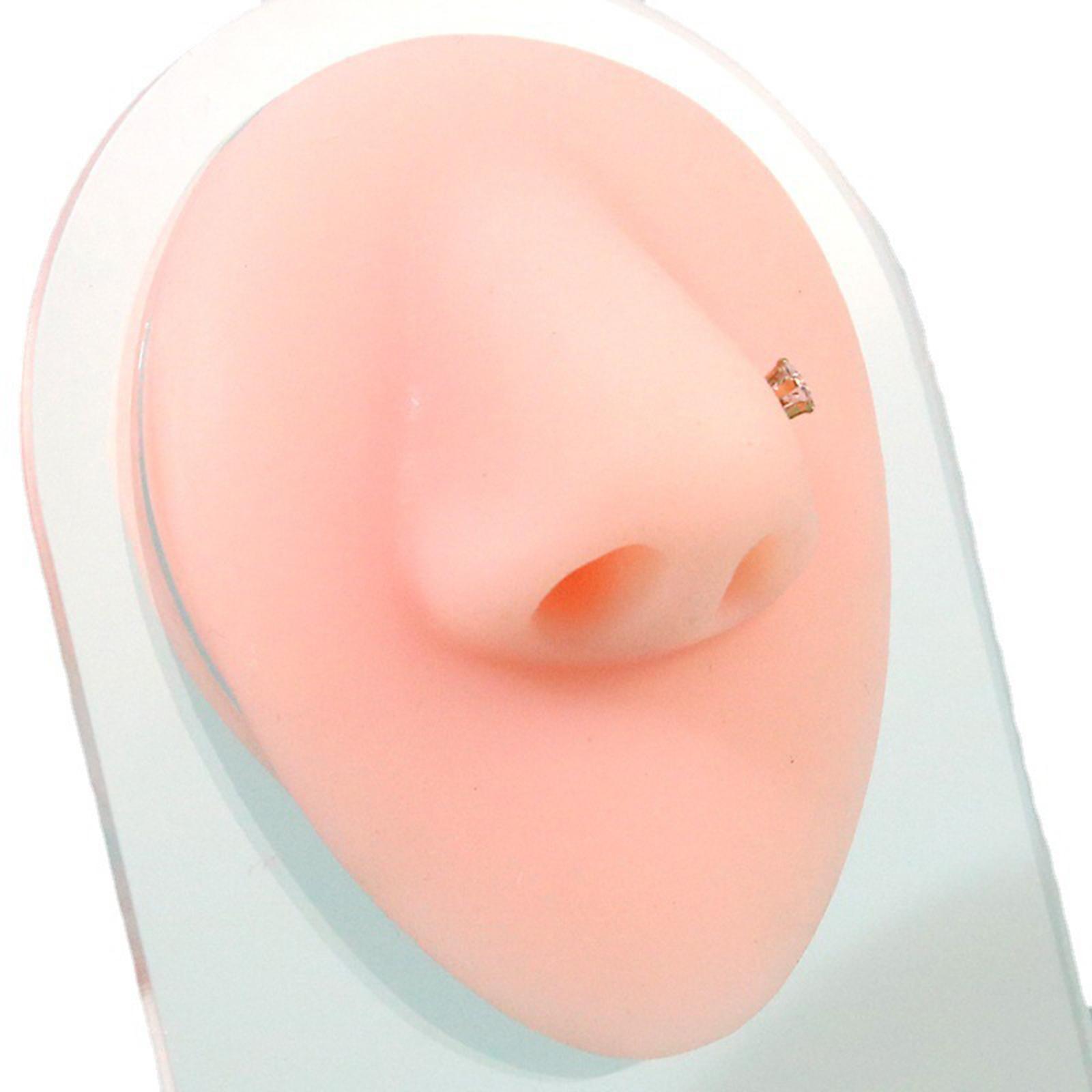 Soft Nose Model Display Silicone with Rack Simulation Tool Flexible Multipurpose for Jewelry