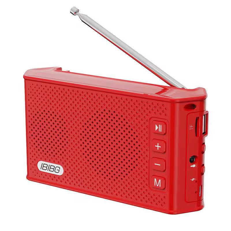 Radio kiêm loa bluetooth, tích hợp đèn chiếu sáng bỏ túi IB-194 (đỏ)